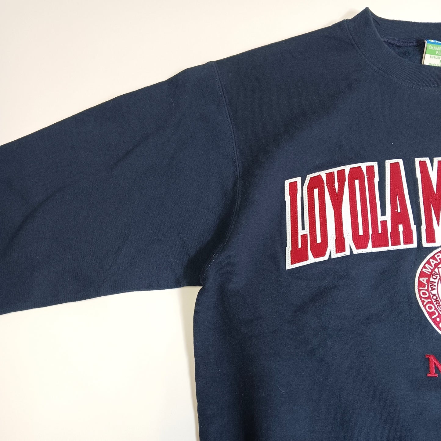 Champion チャンピオン スウェット トレーナー カレッジロゴ 刺繍 裏起毛 ネイビー M