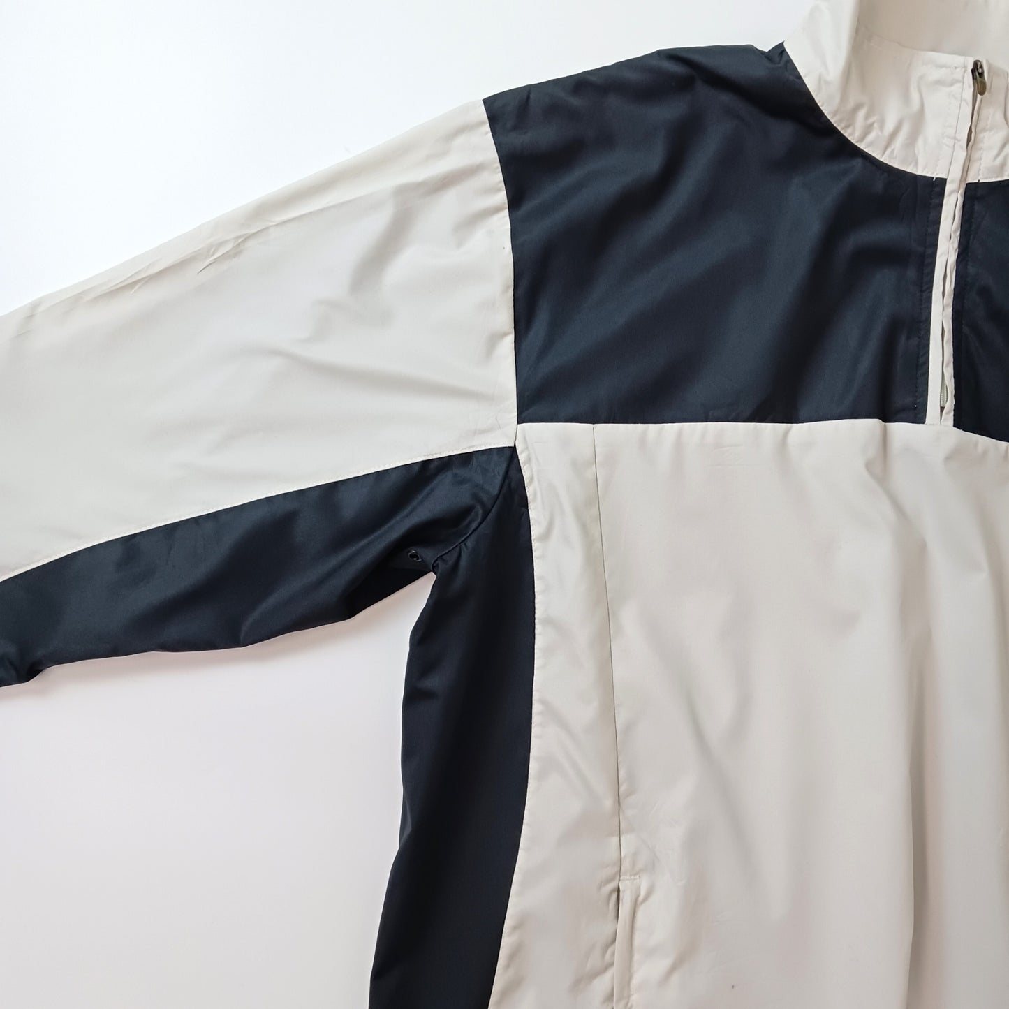 NIKE GOLF ナイキゴルフ ハーフジップ ウインドブレーカー プルオーバー ブラック×ホワイト M