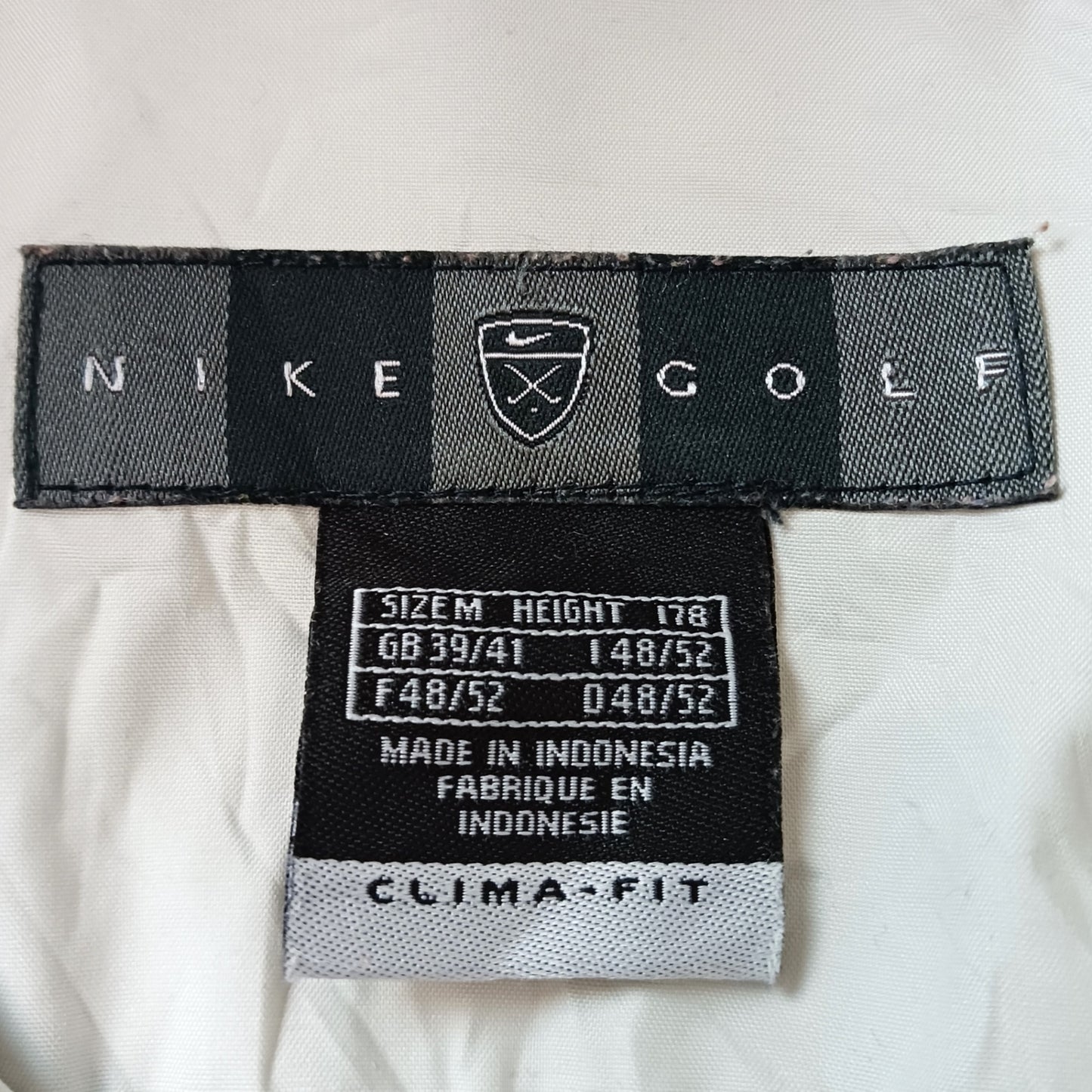 NIKE GOLF ナイキゴルフ ハーフジップ ウインドブレーカー プルオーバー ブラック×ホワイト M