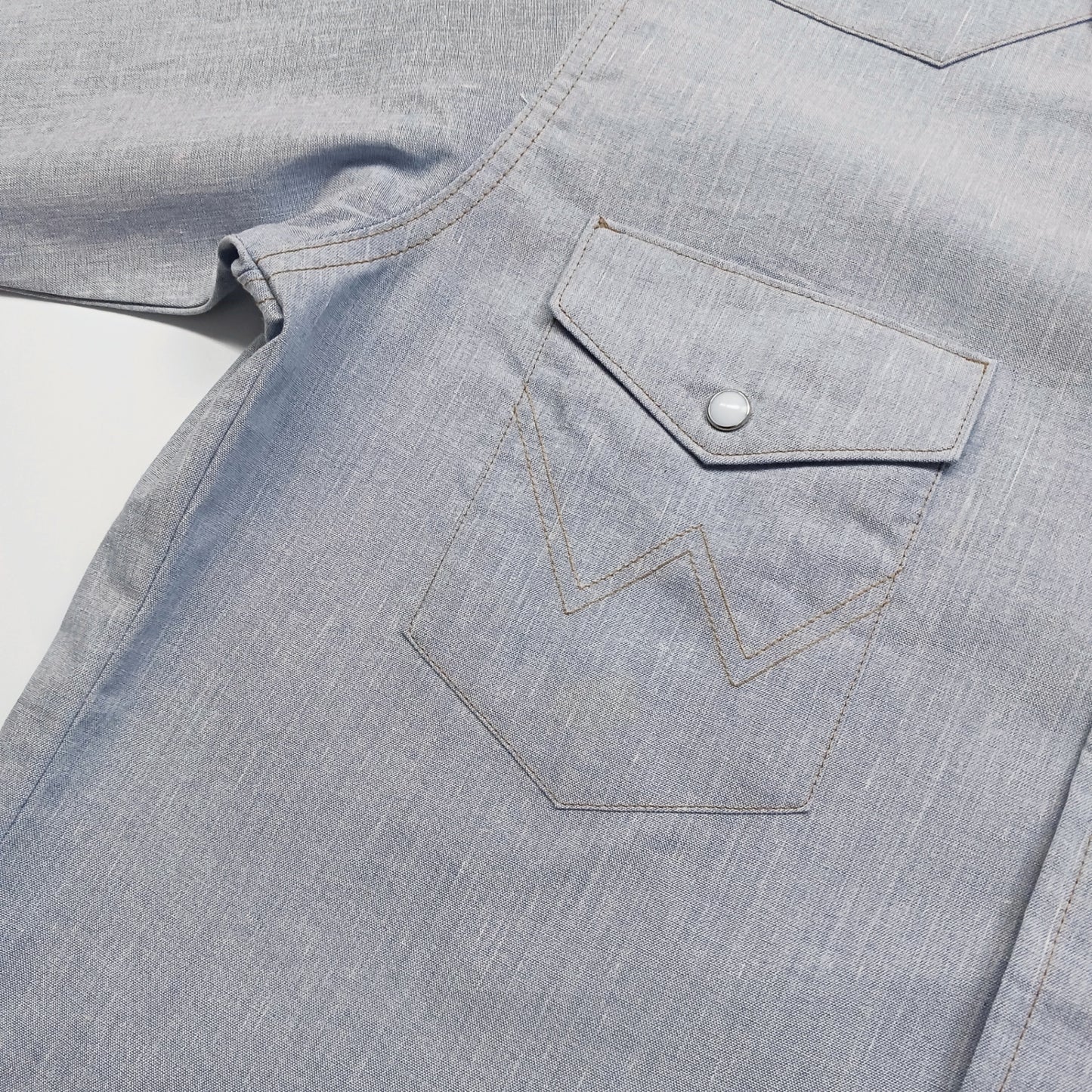 【80s】Wrangler ラングラー ウエスタンシャツ シャンブレー 70130MW XL