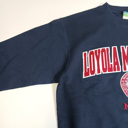 Champion チャンピオン スウェット トレーナー カレッジロゴ 刺繍 裏起毛 ネイビー M