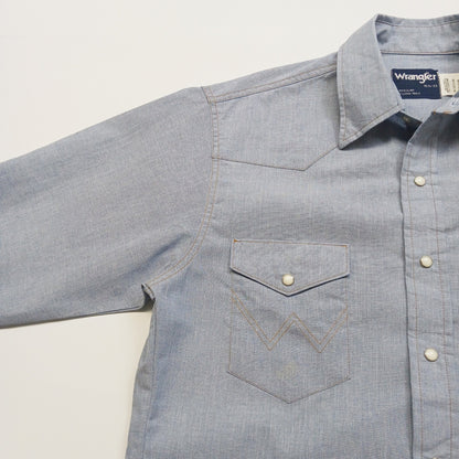 【80s】Wrangler ラングラー ウエスタンシャツ シャンブレー 70130MW XL