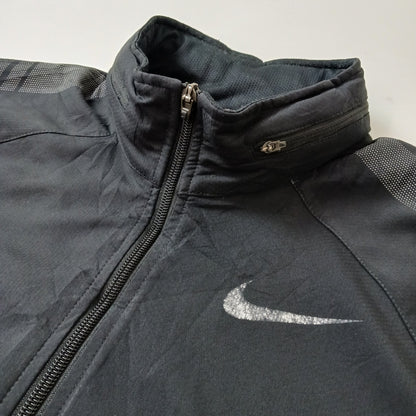 NIKE ナイキ トラックジャケット フルジップ NikeFIT ロゴプリント ブラック XL