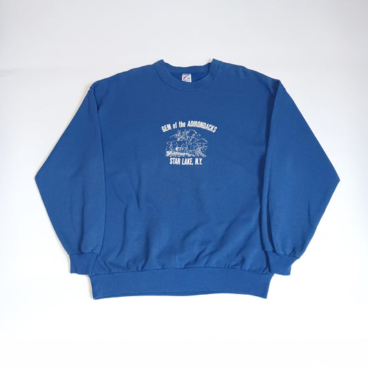 【80s~90s USA製】JERZEES ジャージーズ スウェット トレーナー ロゴプリント ブルー 2X
