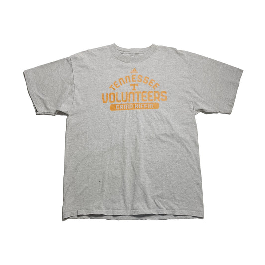 adidas アディダス カレッジ プリント Ｔシャツ ビッグシルエット グレー XL