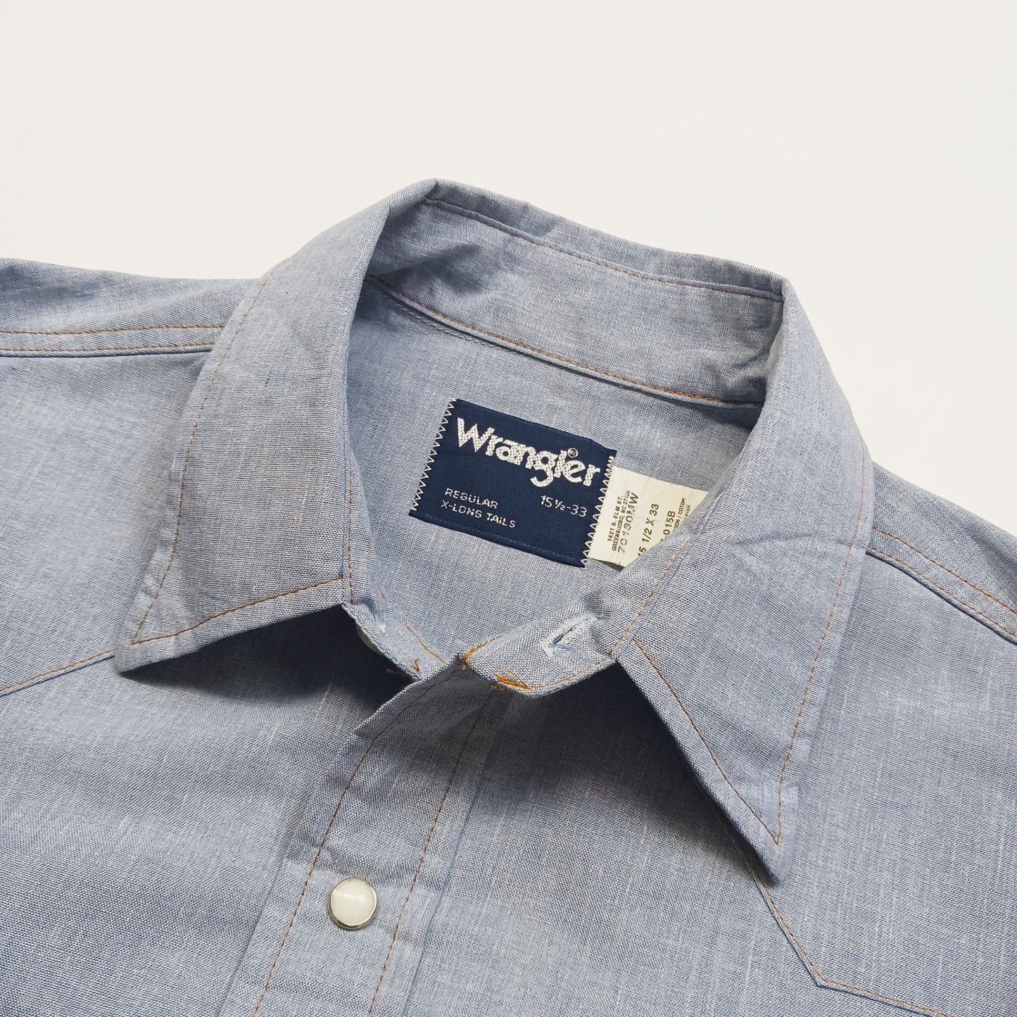 【80s】Wrangler ラングラー ウエスタンシャツ シャンブレー 70130MW XL