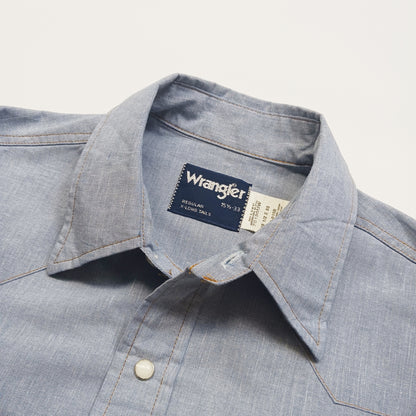【80s】Wrangler ラングラー ウエスタンシャツ シャンブレー 70130MW XL