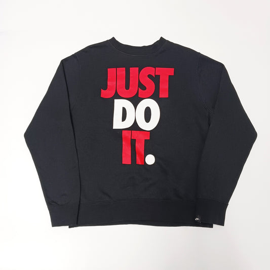 NIKE ナイキ スウェット トレーナー プリントロゴ 裏起毛 ブラック M