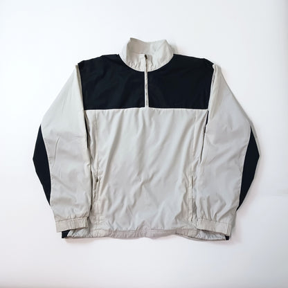 NIKE GOLF ナイキゴルフ ハーフジップ ウインドブレーカー プルオーバー ブラック×ホワイト M