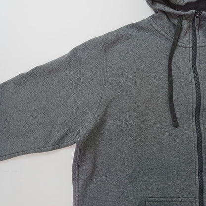 NIKE ナイキ フルジップパーカー スウェット 裏起毛 ロゴ刺繡 ダークグレー L