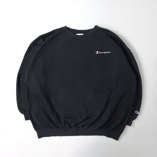 Champion 【AUTHENTIC ATHLETICWEAR】 ワンポイント スウェット ブラック 裏起毛 3XL