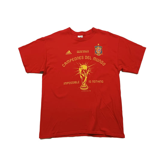 adidas アディダス 2010 FIFAワールドカップ Tシャツ レッド 2XO ビッグロゴ US製