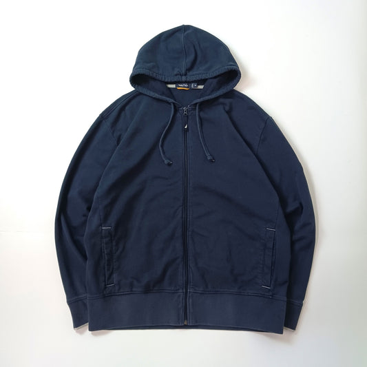 NAUTICA ノーティカ フルジップパーカー スウェット 裏毛 ロゴ刺繡 ネイビー XL