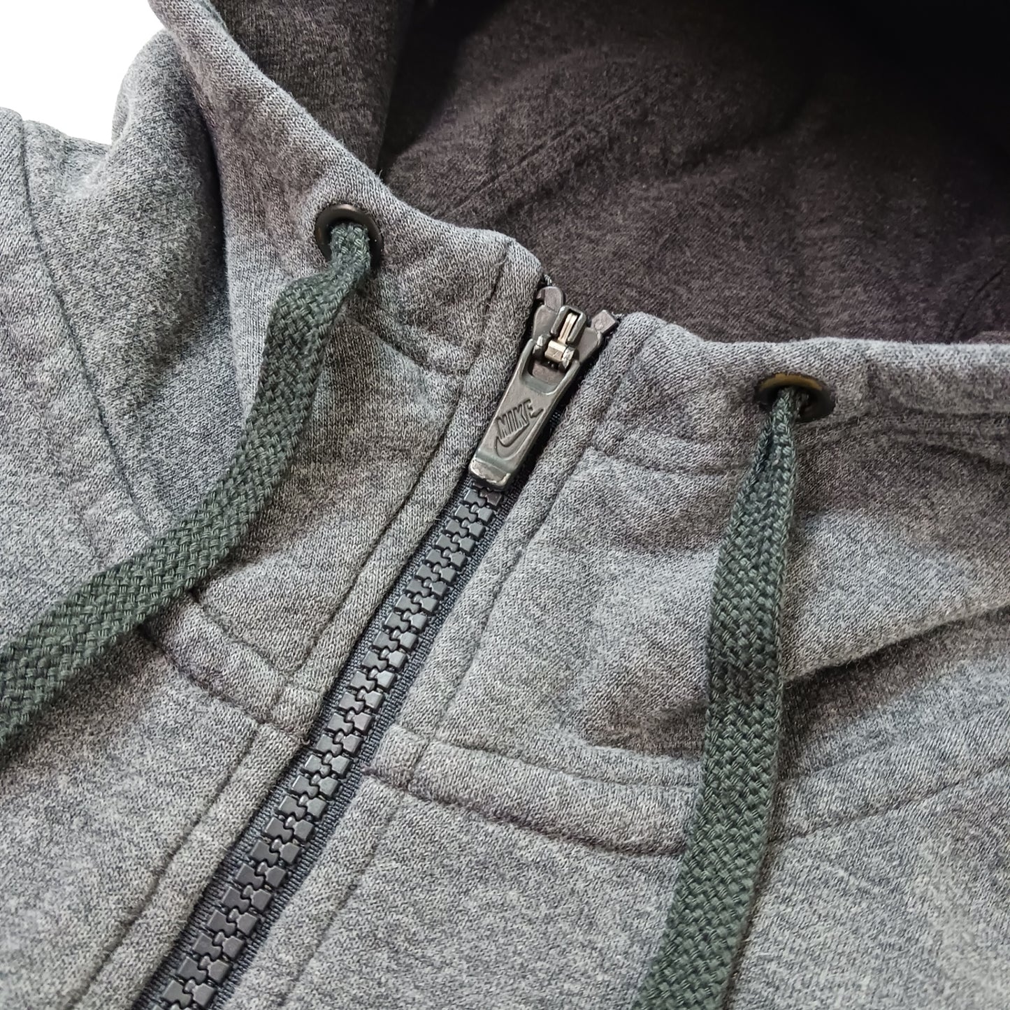NIKE ナイキ フルジップパーカー スウェット 裏起毛 ロゴ刺繡 ダークグレー L