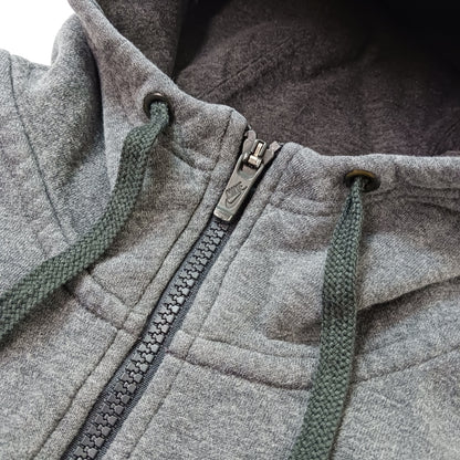 NIKE ナイキ フルジップパーカー スウェット 裏起毛 ロゴ刺繡 ダークグレー L