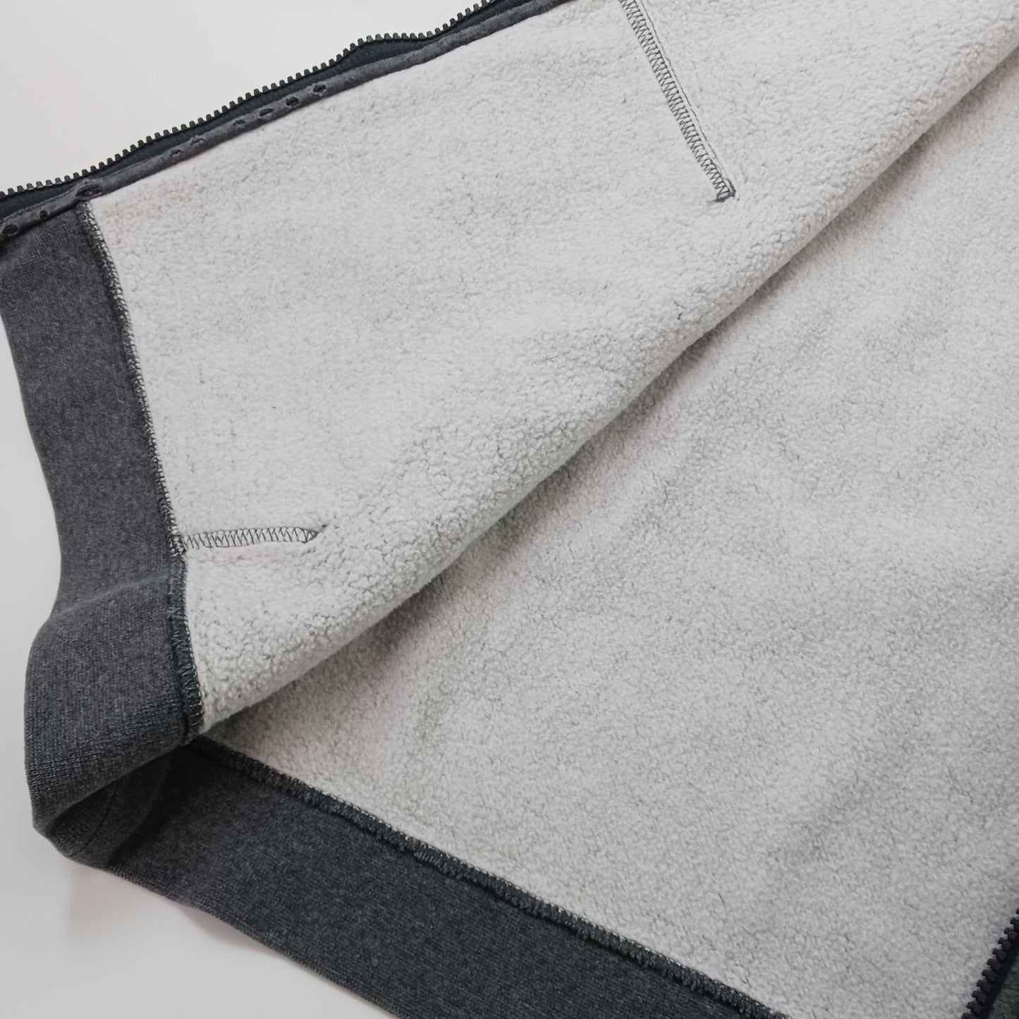 NIKE ナイキ フルジップパーカー スウェット 裏起毛 ロゴ刺繡 ダークグレー L