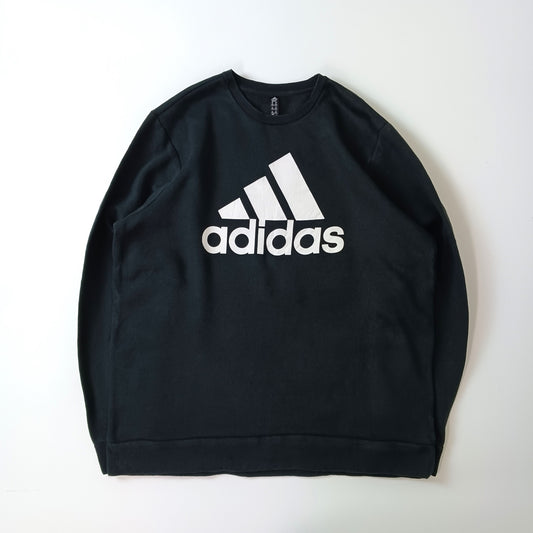 adidas アディダス ビッグロゴ スウェット トレーナー ブラック XL
