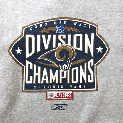 00s reebok リーボック NFL プリント トレーナー スウェット 裏起毛 グレー L